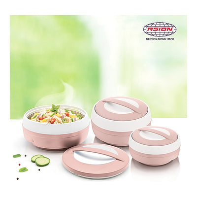 Asian Cosmos Insulated Casserole (Pink) Set of 3 : 1 Unit