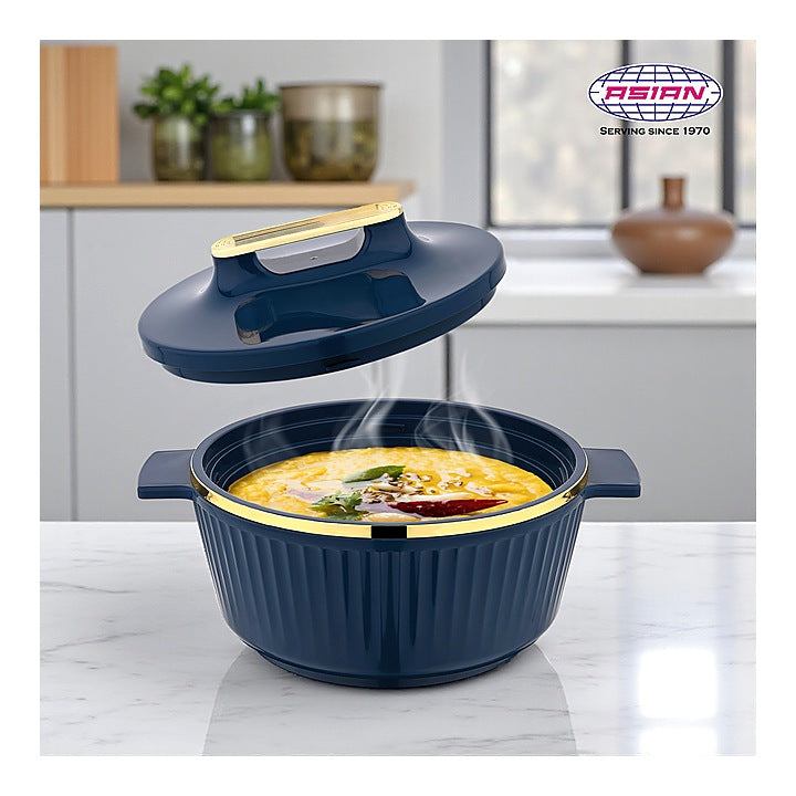 Asian Fancy Insulated Casserole (Navy Blue) - 2.35 L : 1 Unit
