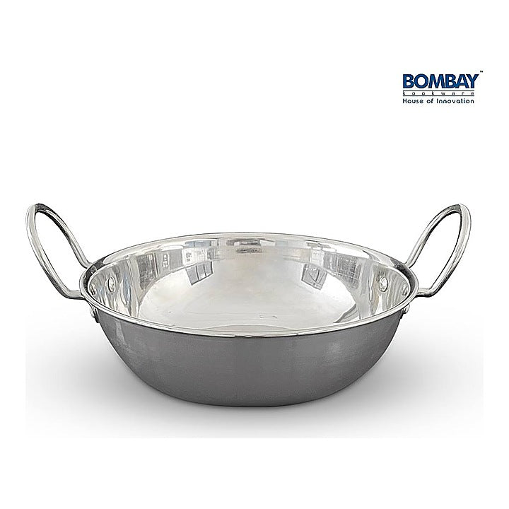 Bombay Kookware Stainless Steel Kadai (24 cm) : 1 Unit