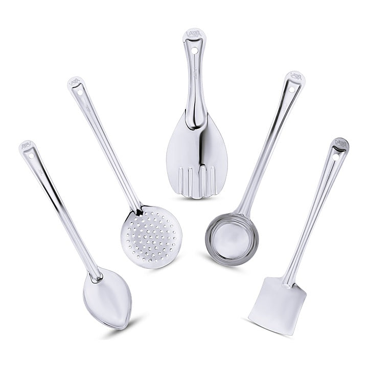 Anjali Stainless Steel Serving Spoon & Ladle - Set of 5 : 1 Unit