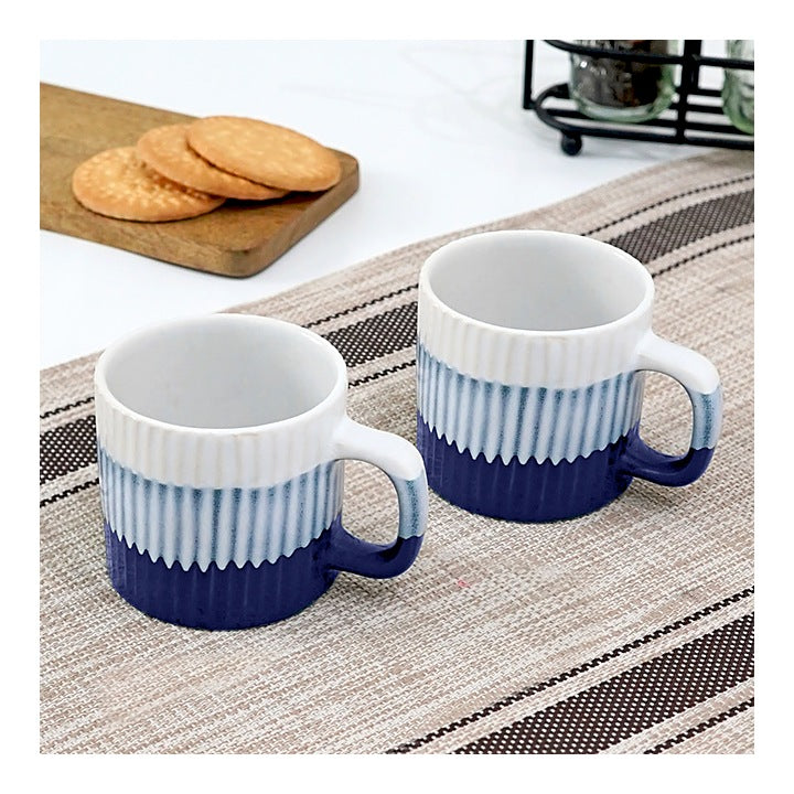 Femora Ceramic Tea Cup (Blue) 180 ml : 2 N