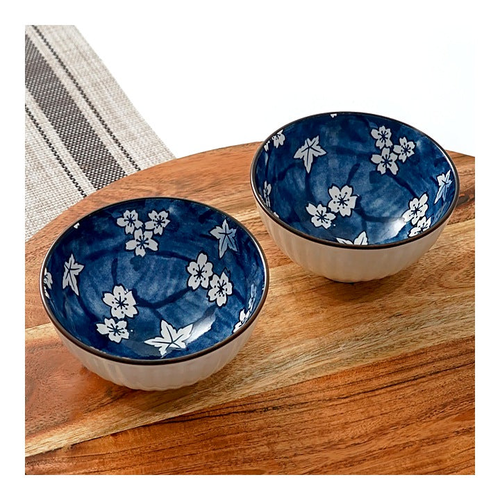 Femora Ceramic Floral Bowl (White) 315 ml : 2 N