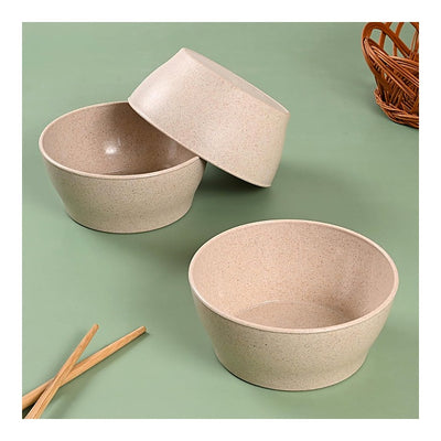 Mahaware Eco Friendly Ivalo Bowl (Beige) - 600 ml : Set of 3 : 1 Unit