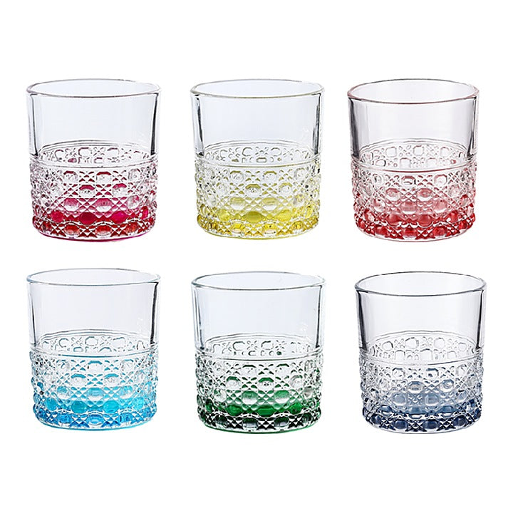 Sanjeev Kapoor Baku Whiskey Coloured Glasses (330 ml) - Set of 6 : 1 Unit