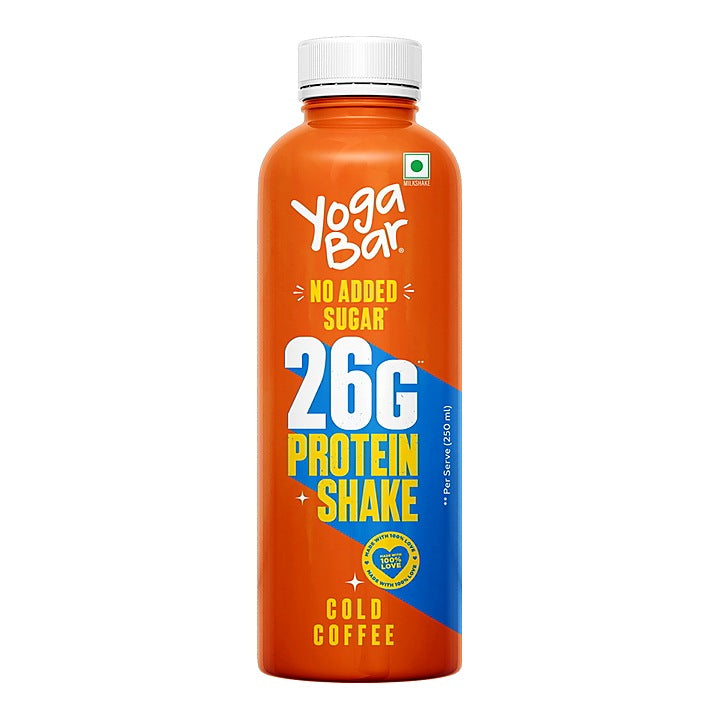 Yoga Bar No Added Sugar 26 g Protein Shake Cold Coffee : 250 ml