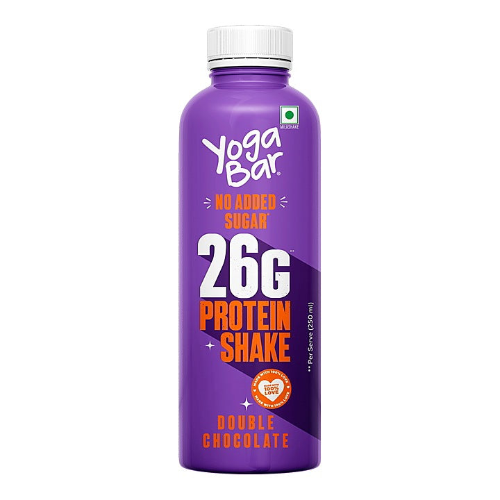 Yoga Bar No Added Sugar 26 g Protein Shake Double Chocolate : 250 ml