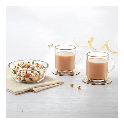 Borosil Jublie Glass Bowl & Mugs - Set of 3 : 1 Unit
