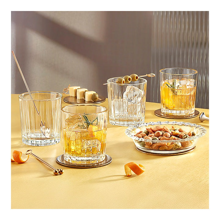Borosil Cheers Whiskey Glasses & Plate - Set Of 5 : 1 Unit