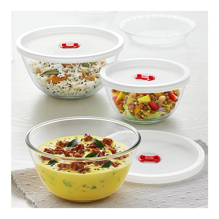 Borosil Everyday Glass Serving Bowls - Set Of 3 : 1 Unit