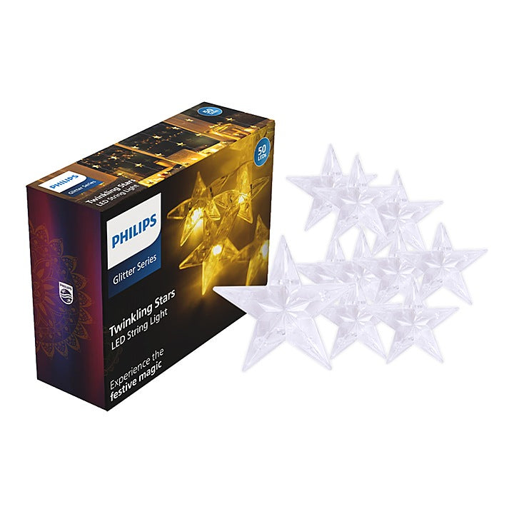 Philips Twinklingstars 50LED Curtain String Light (Warm White) - 4 Meter : 1 Unit
