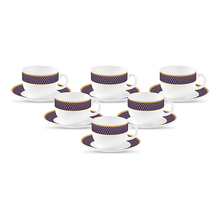 La Opala Sovrana Regent Blue Cup & Saucer (160 ml) : 6 N