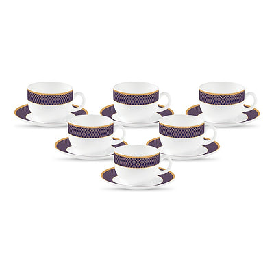 La Opala Sovrana Regent Blue Cup & Saucer (160 ml) : 6 N