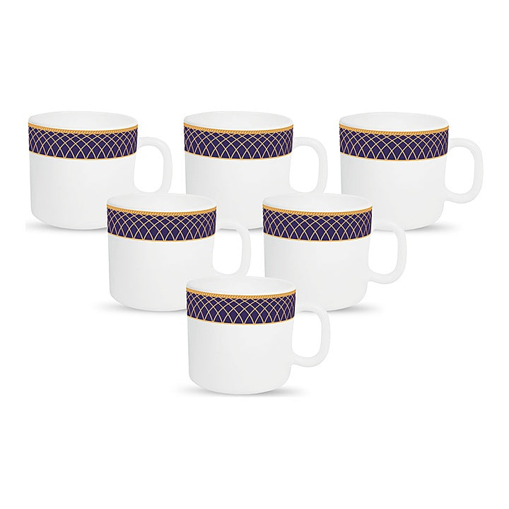 La Opala Sovrana Regent Blue Coffee Mug (190 ml) : 6 N