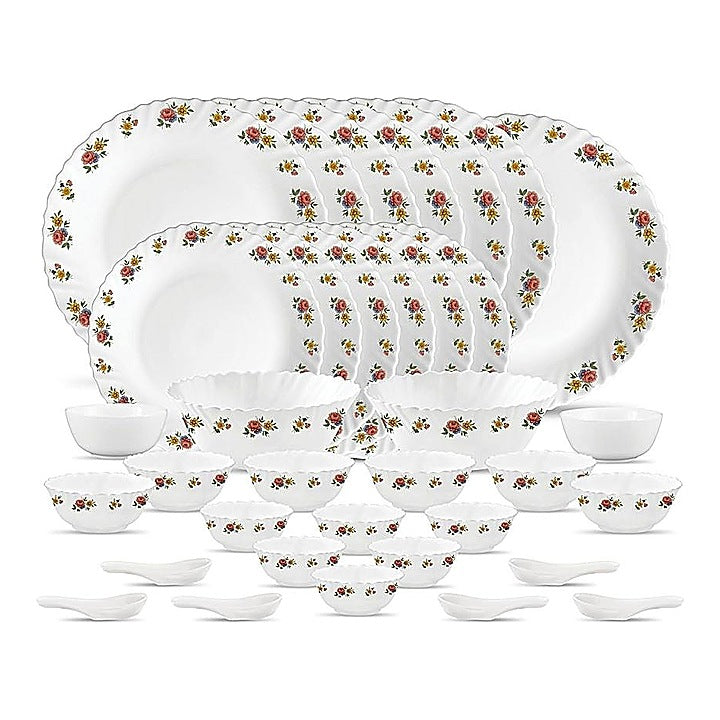 La Opala Novo Petite Roses Dinner Set - 35 Piece : 1 Unit
