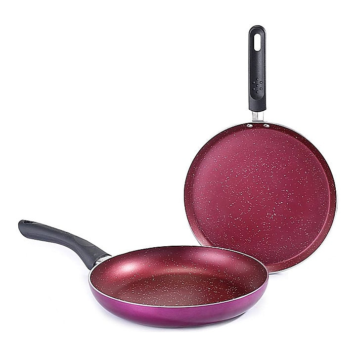 Wonderchef Bandhan Non-Stick 2 Pcs Cookware Set (Red & Purple) : 1 Unit