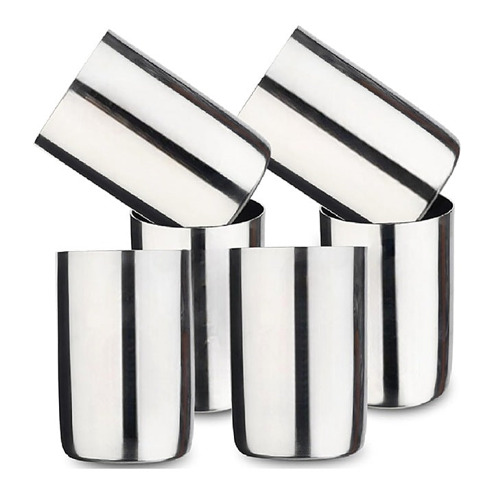 Limetro Stainless Steel Amarpali Glass Set (6 Pieces) : 1 Unit