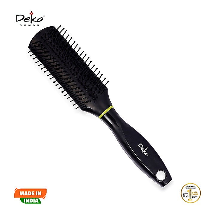 Deko No1 Flat Hair Brush - Black : 1 Unit