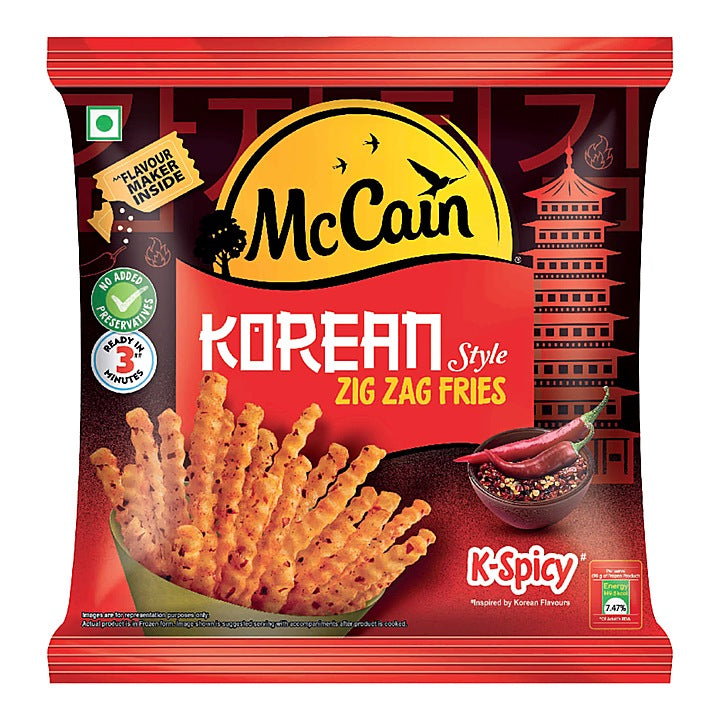 Mccain Korean Zig Zag Fries K-Spicy : 325 g