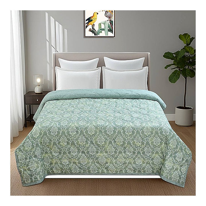 GoHome Alaxia Joy Double Comforter CDB04 (Light Green) 7 x 6.5 ft : 1 Unit
