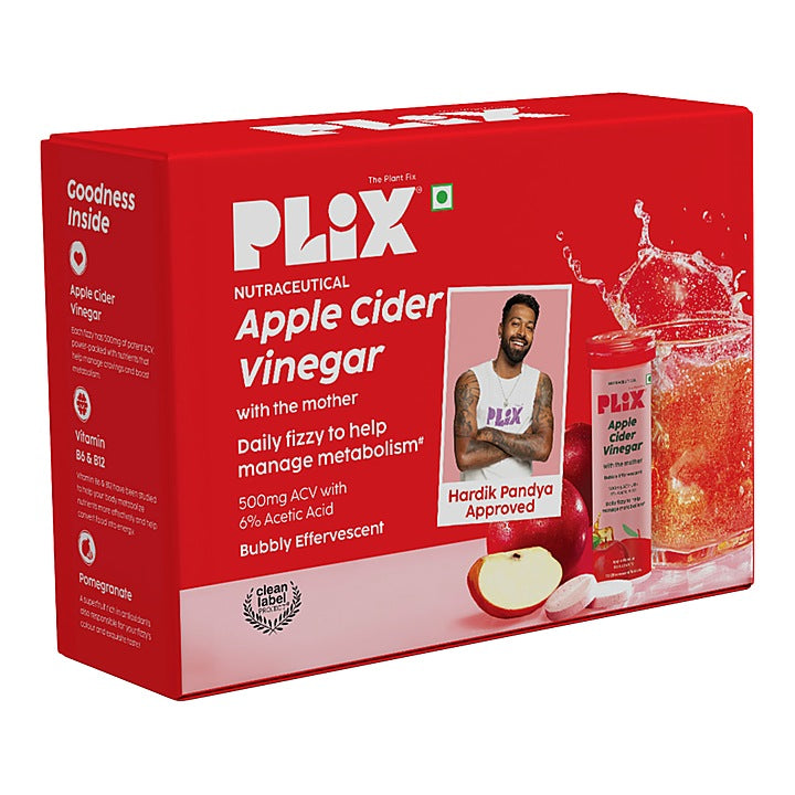 Plix Apple Cider Vinegar - 10 Tablets x 4 U : 1 Unit