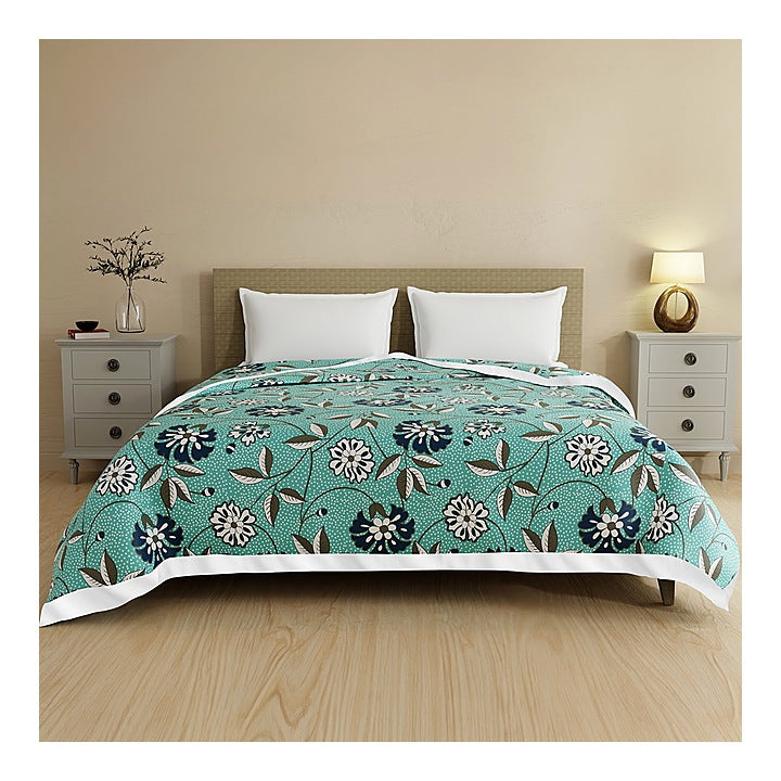 Layers Bloom Double Dohar (Sea Green) - 240 X 220 cm : 1 Unit