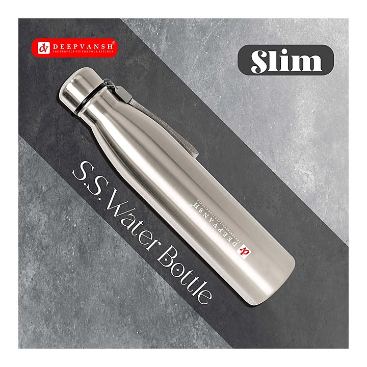 Deepvansh Slim Stainless Steel Water Bottle (Silver) 1 L : 1 Unit