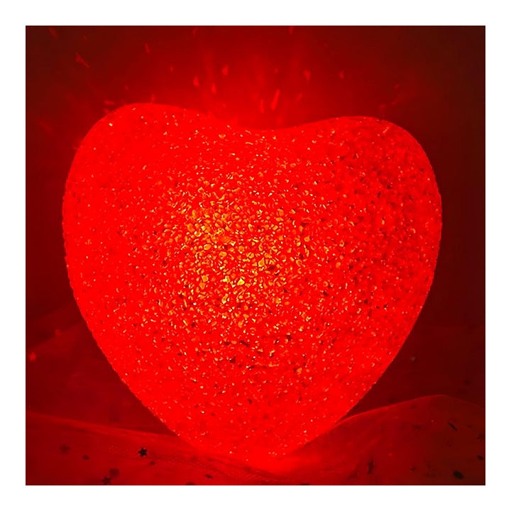 DesiDiya Heart-Shaped Red Led Table Lamp : 1 Unit