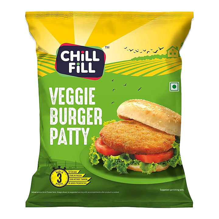 Chill Fill Veggie Burger Patty : 360 g