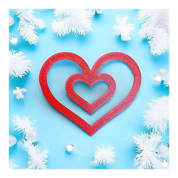House Of Festivals 3D Printed Heart Shaped Book Mark - (Red) : 1 Unit