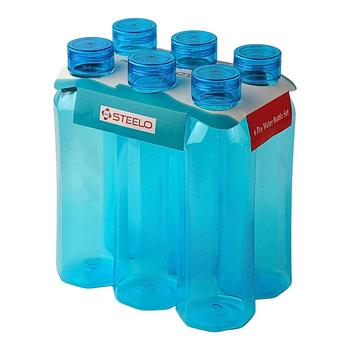 Steelo Hexa Plastic Water Bottle Blue - 1 L : 6 N