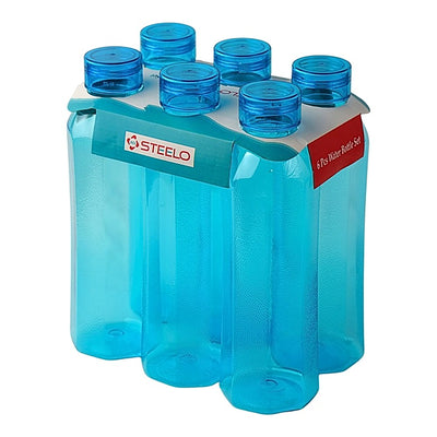 Steelo Hexa Plastic Water Bottle Blue - 1 L : 6 N