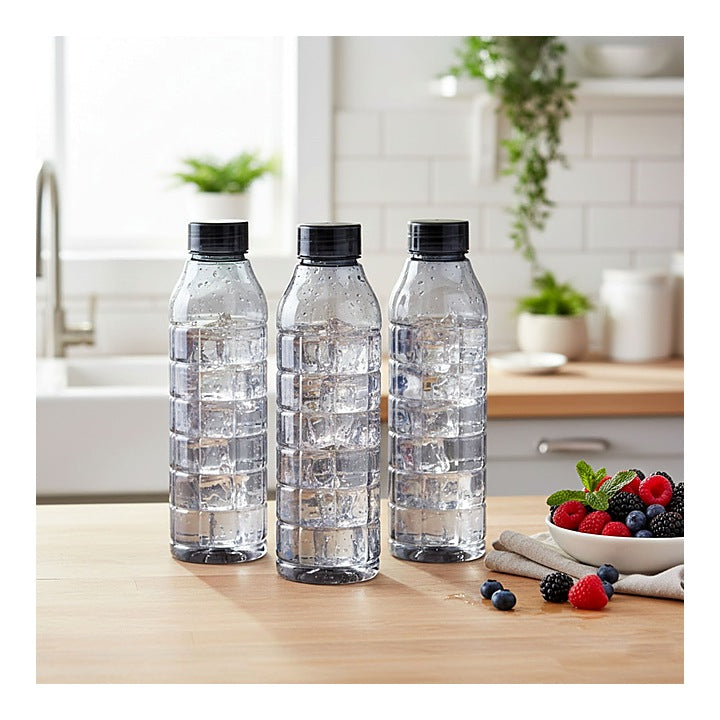Steelo Checkin Plastic Water Bottle (1 Liter) Grey : 3 N