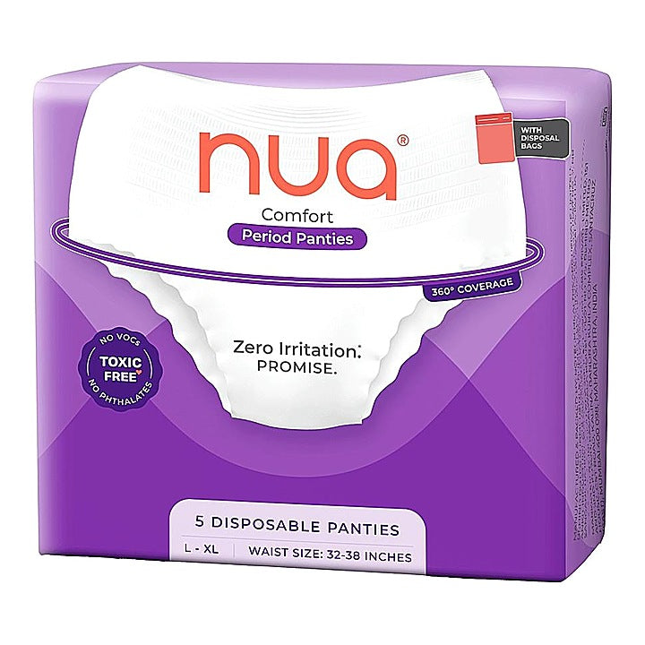 Nua Comfort Disposable L - XL Period Panties : 5 Unit