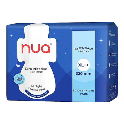 Nua Zero Irritation Promise All Night Comfort XL++ Pads : 30 Unit