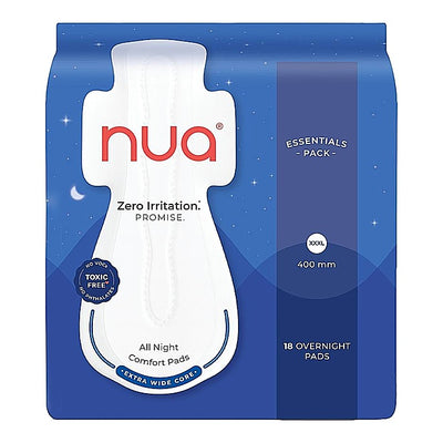 Nua Zero Irritation Promise All Night Comfort XXXL Pads : 18 Unit