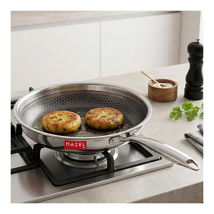 Hazel Triply Honeycomb Nonstick Fry Pan 24 Cm : 1 Unit