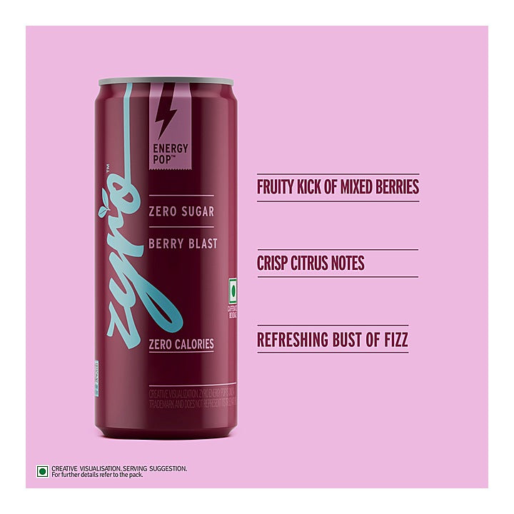 Zyro Berry Blast Zero Sugar Zero Calories Energy Drink : 250 ml