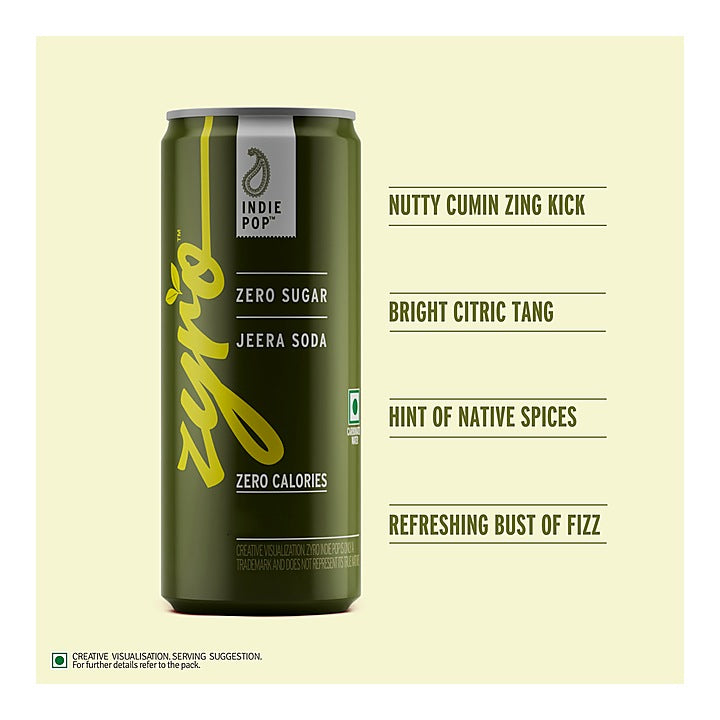 Zyro Zero Sugar Zero Sugar Zero Calories Jeera Soda : 250 ml