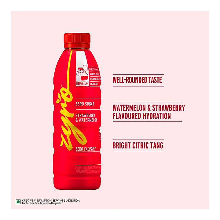 Zyro Straberry&Watrmelon Zero Sugar Zero Calories Flvoured Drink : 400 ml