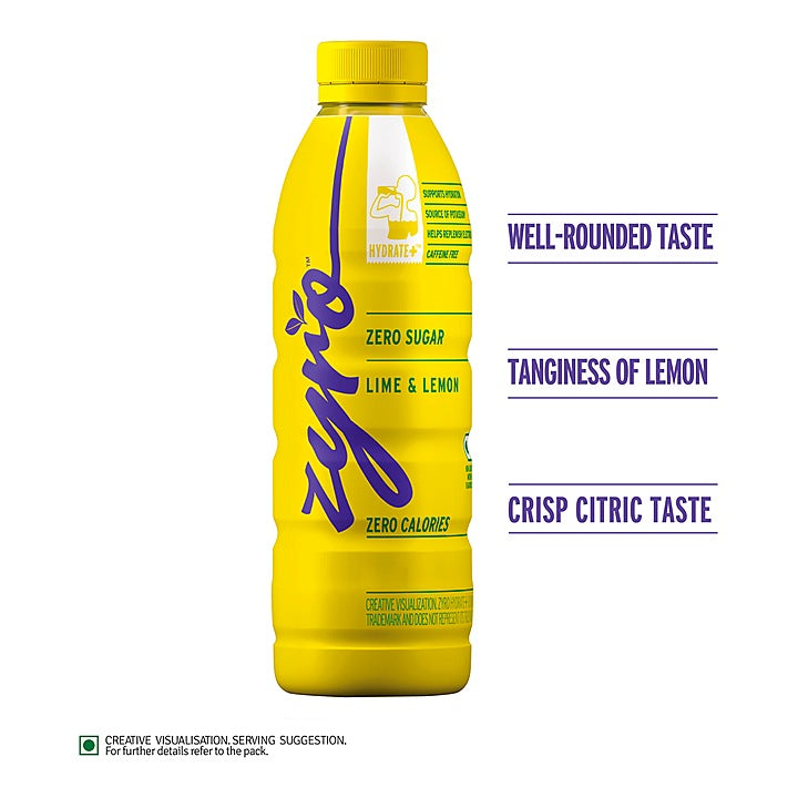 Zyro Lime & Lemon Zero Sugar Zero Calories Flavoured Drink : 400 ml