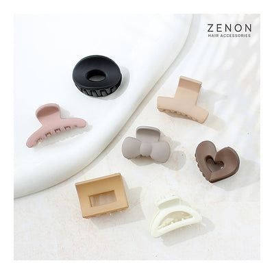 Zenon Mini Hair Claw Clip M1 (Coffee Matte) 7 Pieces : 1 Unit
