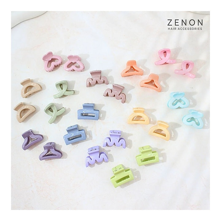 Zenon Extra Mini Hair Claw Clip EM 1 (multicolor Gloss) 24 Pieces : 1 Unit