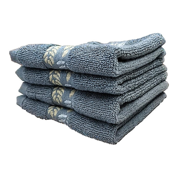 Hulasspun Face Towel 500 GSM - 30 x 30 cm (Grey) Set of 4 : 1 Unit