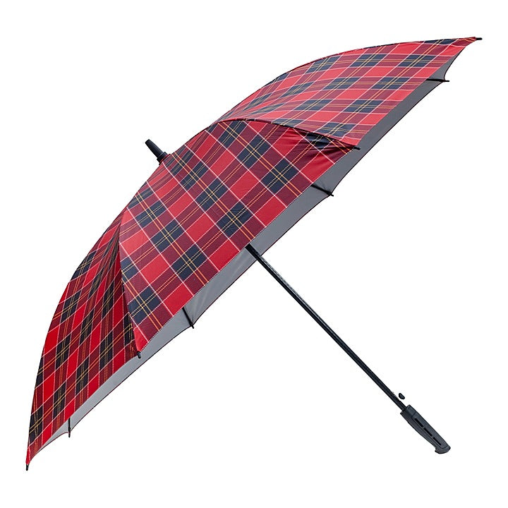 Sun Umbrella Long Non-Folding Golf Sliver 2 Chex Auto Open - 30 Inches : 1 Unit