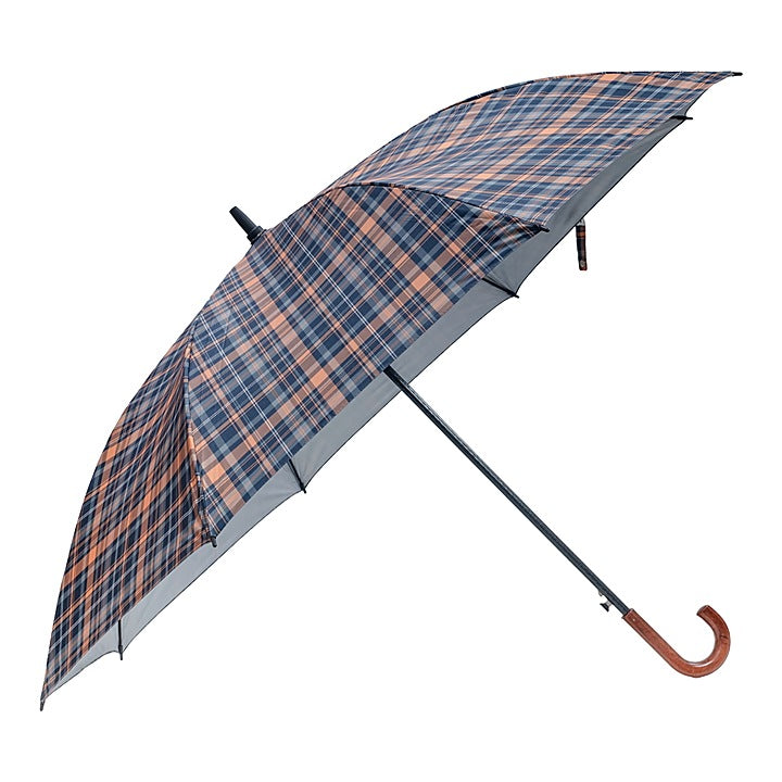 Sun Umbrella Long Non-Folding Golf Sliver 5 Chex Auto Open - 30 Inches : 1 Unit