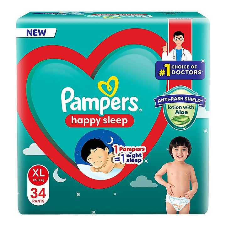 Pampers Happy Sleep Pants Extra Large (XL) 12-17 kg : 34 U