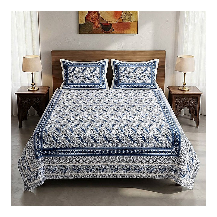 Mafatlal Heritage Double Bedsheet (01) 144 TC - Floral : 236 x 274 cm