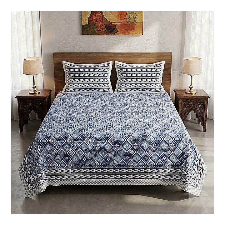 Mafatlal Heritage Double Bedsheet (04) 144 TC - Floral : 236 x 274 cm