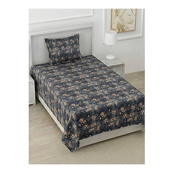 Mafatlal Pearl Single Bedsheet (05) 130 GSM - Floral : 152 x 228 cm