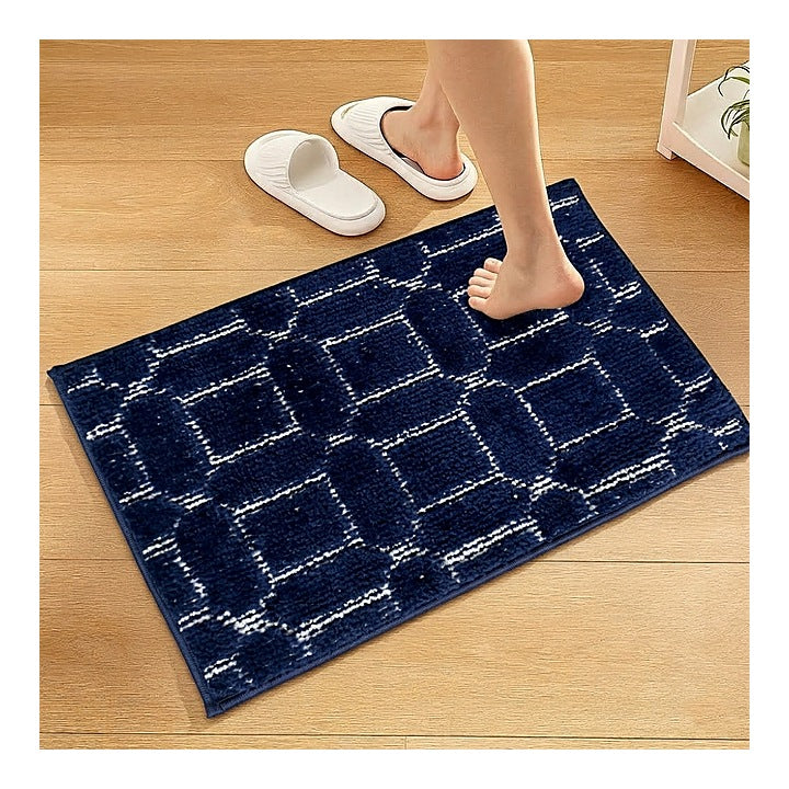 Elanza Antiskid high absorbent Doormat FRS 1 (Blue) - 40 x 60 cm : 1 Unit